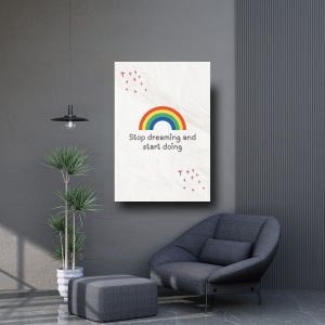 Stop Dreaming and Start Doing - Aesthetic Motivational Poster