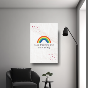 Stop Dreaming and Start Doing - Aesthetic Motivational Poster 6